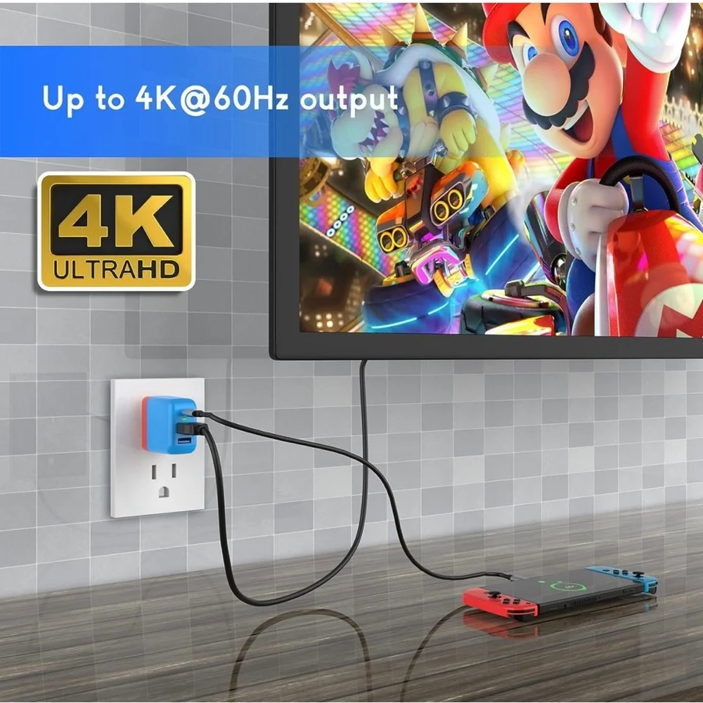 Portable Dock Charger Adapter Switch Accessory PD 36W USB C 4K 60Hz HDMI